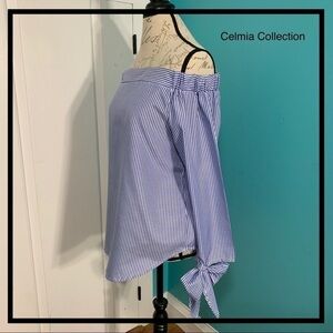 Celmia Collection Striped Off the Shoulder Top